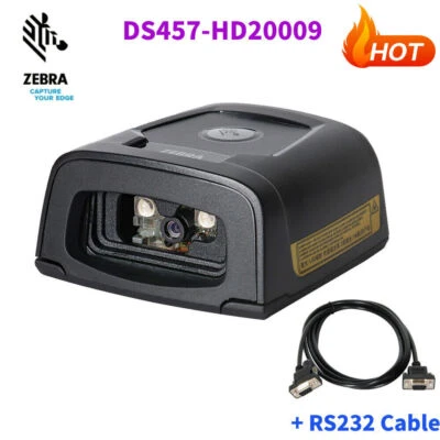 Zebra DS457-HD20009 1D 2D Fixed Mount Reader Barcode Scanner With RS232 Cable - Image 1 of 4