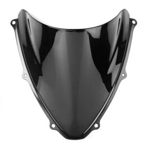 Black Double Bubble Windscreen Windshield For Suzuki GSXR 600 750 2006 2007 K6 - Picture 1 of 12