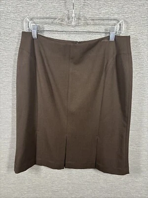 Falda para mujer Rafaella marrón/caqui 1/4 cremallera trasera talla 10 Foto 1 de 4