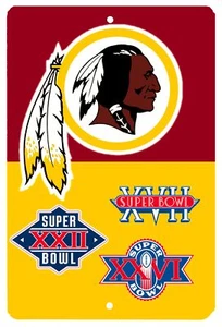 Washington Redskins Super Bowl Champions High Gloss Metal Sign - Picture 1 of 1