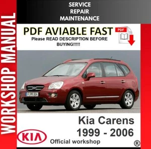 KIA CARENS 2001 2002 2003 2004 2005 2006 SERVICE REPAIR WORKSHOP MANUAL - Picture 1 of 1