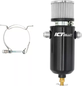 ICT Billet Oil Catch Can Black Dual -10AN - Foto 1 di 1