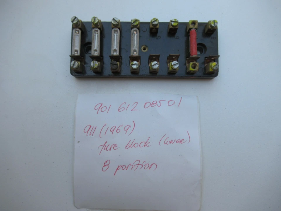 Porsche 911 (1969) Fuse Block (Lower) (8 Position)  90161208501   #2 - Image 1 of 4