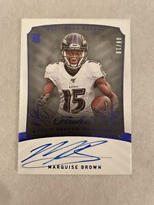 2019 Panini Flawless Marquise Brown Rookie Shadow Signatures Auto 08/10