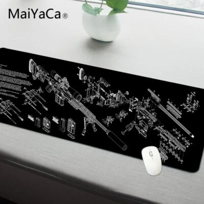 Einfach Elegant Design Waffenteile Spiel Mousepad Mausmatte Spielmatte Genäht CS:GO - Bild 1 von 4
