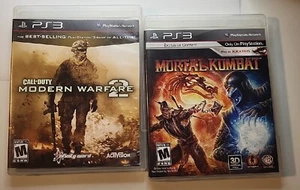 Lot of 2 Sony PS3 Games  COD: Call of Duty Modern Warfare 2 & Mortal Kombat - Picture 1 of 12