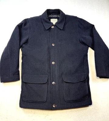 L.L. Bean Men’s Large Black Wool/Nylon Blend Quilted Thinsulate Jacket - Image 1 of 4