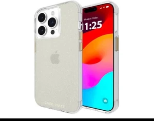 Case Mate iPhone 15 Pro Case Sheer Crystal Champagne Gold Wireless Charging - Picture 1 of 5