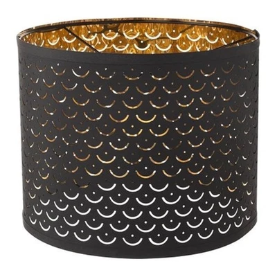 Ikea NYMO 13" Lamp Shade Perforated Black/Brass 303.408.28 - Image 1 of 4
