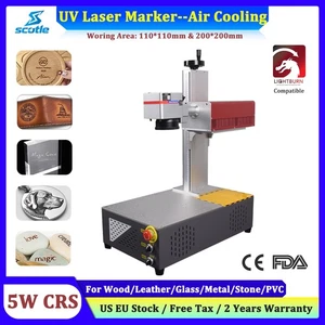 Air Cooling 5W UV Laser Marking Engraver Machine For Glass Wood Metal Leaf PVC - Picture 1 of 9