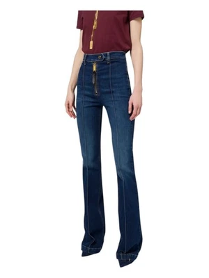 Jeans a zampa for Woman Elisabetta Franchi Cut it 27-28 Color Denim - Image 1 of 4