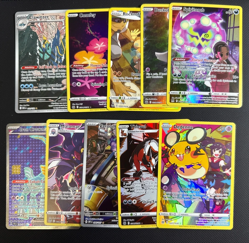 Pokemon TCG 10-Card Illustration Rare ex Lot – Dedenne, Spiritomb, Malamar ++ - Image 1 of 1