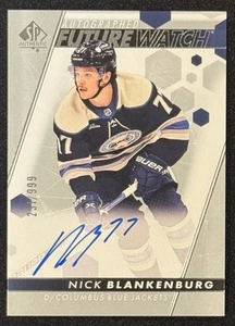 2022-23 SP Authentic Future Watch Auto Nick Blankenburg /999 #161 Columbus CBJ - Picture 1 of 2