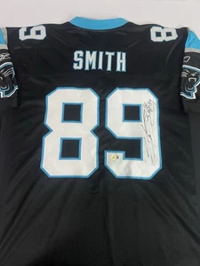 Steve Smith Sr Autografiado Carolina Panthers Firmado Auténtico Rebook - ¡BAS CERTIFICADO DE AUTENTICIDAD!! - Imagen 1 de 8