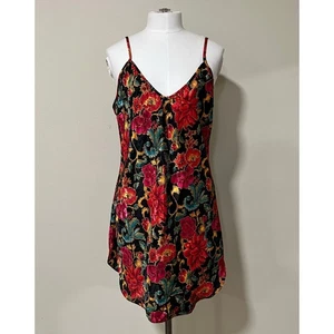 Vintage 90’s Pollinaise Size Medium Floral Print Short Slip Nighty Lingerie  - Picture 1 of 8