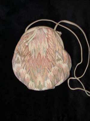 Vintage Tapestry Crossbody Purse Annie Of California Earth Tones Pastels Small - Image 1 of 4