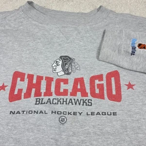 NHL Sweatshirt Herren L grau Chicago Blackhawks National Hockey League Logo - Bild 1 von 10