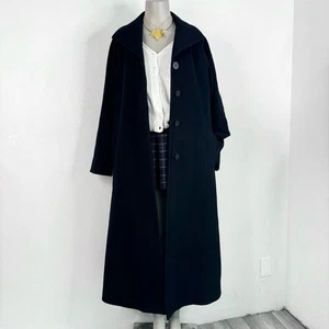 Abrigo negro cachemir lana Jones New York vintage minimalista talla 16 Academia - Imagen 1 de 9