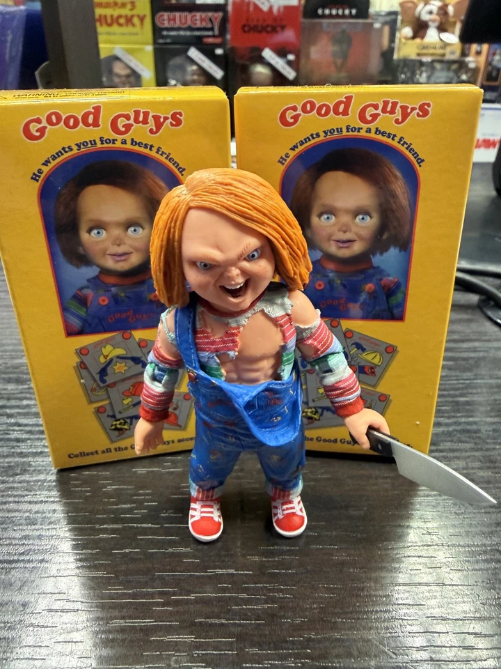NECA Chucky Good Guys Blind Box Muscle Chucky 4" Action Figure Opened Box - Image 1 of 1
