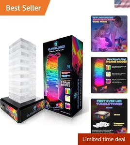 Emozionante Blocchi Costruzioni LED Torre Tumbling - Ideale per Famiglia Gioco Notte - Foto 1 di 9