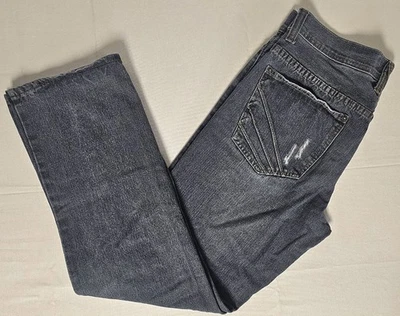 Y2K Akademiks Artfully Crafted Collection Distressed Blue Jeans Mens 32 x 32 - Image 1 of 4