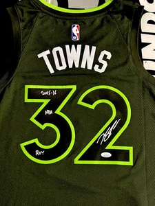 Karl-Anthony Towns Signed Jersey Nike Timberwolves “Inscribed” JSA Certified - Picture 1 of 2