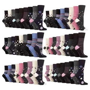 9er Pack Damen Bambus Socken Ohne Gummibund Extra Weit | Gentle Grip - Bild 1 von 31