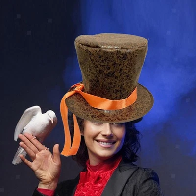 Sombrero de copa Regalos Steampunk Sombrero de vaquero para Mascarada Escenario Actuación Carnaval Foto 1 de 2