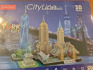 CubicFun 3D Puzzle of New York City , 123 Pieces, City Line Level 4, New Sealed - Picture 1 of 5