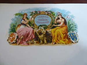 ETIQUETA ORIGINAL DE CAJA DE CIGARROS C1900 ANTIGUO ÁGUILA ESCASA INDIO NATIVO AMERICANO - Imagen 1 de 3