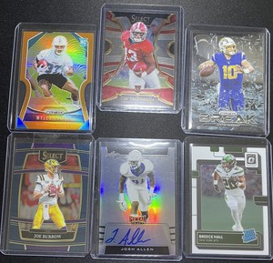 21 Football Card LOT Collection RC AUTO Herbert Tua Burrow Breece Rookie Prizm