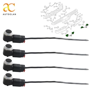 4 Set Rear Parking Aid Sensor w/ Plug Harness for Ford F150 2015-20 HC3Z15K859-A - Picture 1 of 11