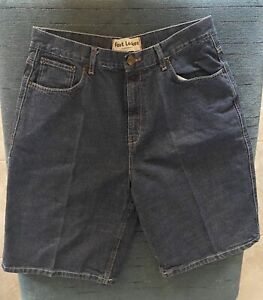 Foot Locker Men's 36 Dark Blue 100% Cotton Denim Loose Fit 11" Shorts