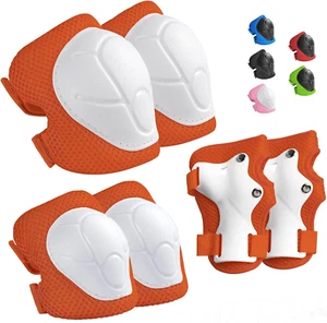Kids Protective Gear Set, Knee & Elbow Pads, 3-14 Years, Skating & Cycling - Picture 1 of 7