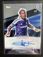 2022 Topps Chelsea Team Title Winners Didier Drogba Autograph Card SN /5