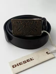 New Diesel Women Belt, 100% Leather, 85 cm, Black - Picture 1 of 4