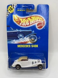 Hot Wheels Mercedes 540K #134 White 9592 Mattel 1990 Sealed - Picture 1 of 9