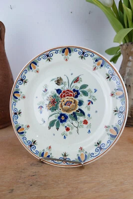 Assiette Ancienne "Delft" Peinte à la Main - Année 1924 (AT) - Photo 1/4