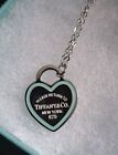 Please Return To Brim Heart Enamel Tiffany And Co Necklace