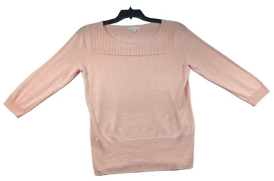 Suéter informal New York & Company para mujer talla grande rosa manga 3/4 Foto 1 de 4