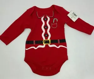 Camisa Infantil Vacaciones Navidad Manga Larga Roja Navidad Unisex Talla 0-3 - Imagen 1 de 4