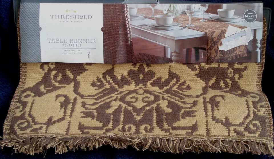 Threshold Quality & Design Reversible Table Runner - 14" x 72" - BRAND NEW - Image 1 of 1