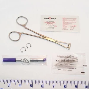 Piercing Horse Shoe Ear Naval Body Jewelry Forcep Septum Nose Hoop Ring 12g - Picture 1 of 3