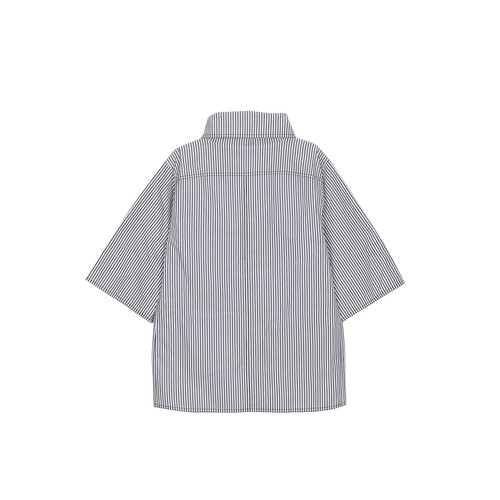 Giacca CHANEL in popeline di cotone a righe bianche 34 P51562 57120603