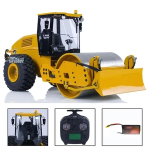 CS11 1/12 Metal Hydraulic RC Road Roller Ready to Run Truck Lights Sound Battery - Picture 1 of 24