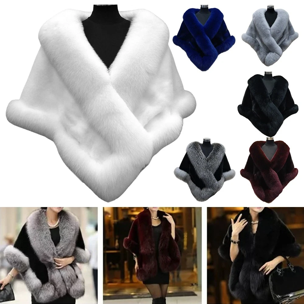 Kunstpelz Stola Damen (160 Cm) – Vielseitig Als Schal, Wrap Oder Decke | Für Hochzeit, Abend & Alltag
