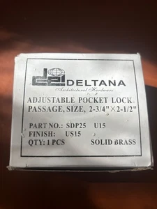 Deltana 2-3/4" x 2-1/2" Schwerlast verstellbar Sichtschutz Taschenschloss MASSIVES MESSING - Bild 1 von 2