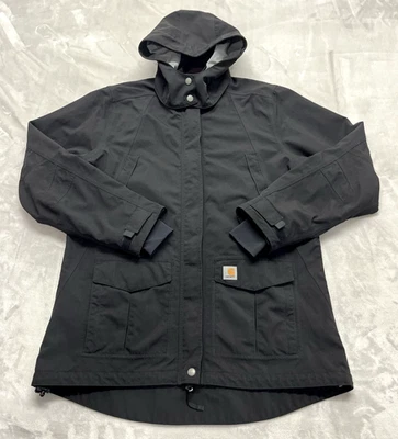 Carhartt Hooded Jacket Girls Large 12-14 Black Lined Storm Defender Shoreline - Image 1 of 4
