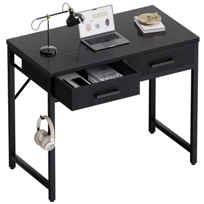 32 Inch Small Computer Desk with 2 Drawers for Bedroom Study Writing Home Off... - Image 1 of 4