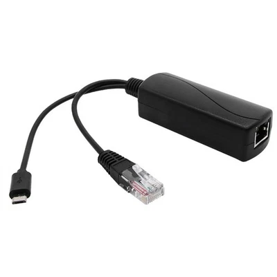 Micro USB Splitter Adapter 48V to 5V 2A 10W PoE Power Over Ethernet Connector - Image 1 of 4